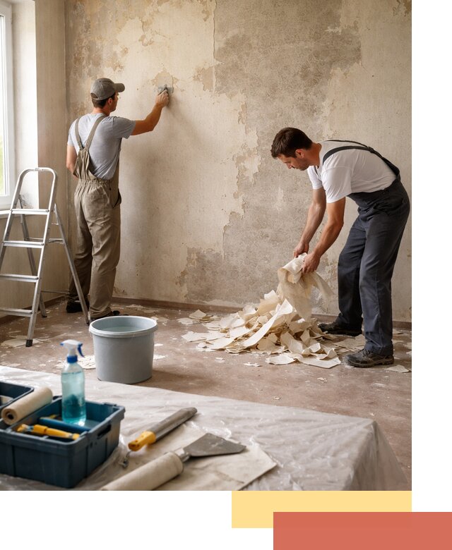 Снятие старых обоев в Северске быстро и качественно