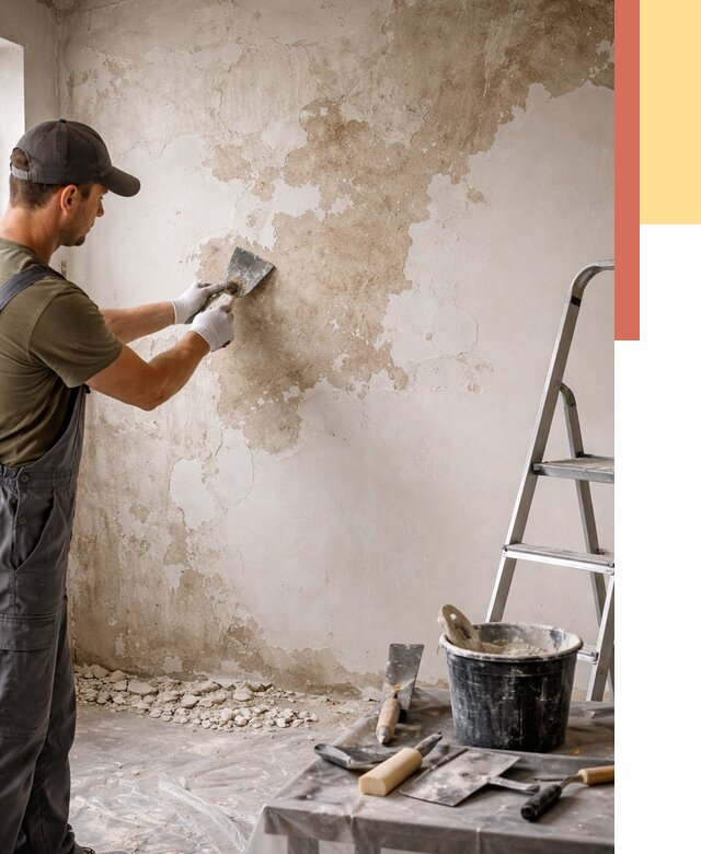 Снятие старой шпаклевки в Северске от 1923 руб. — быстро и недорого | ОТДЕЛОЧНИК-Свк