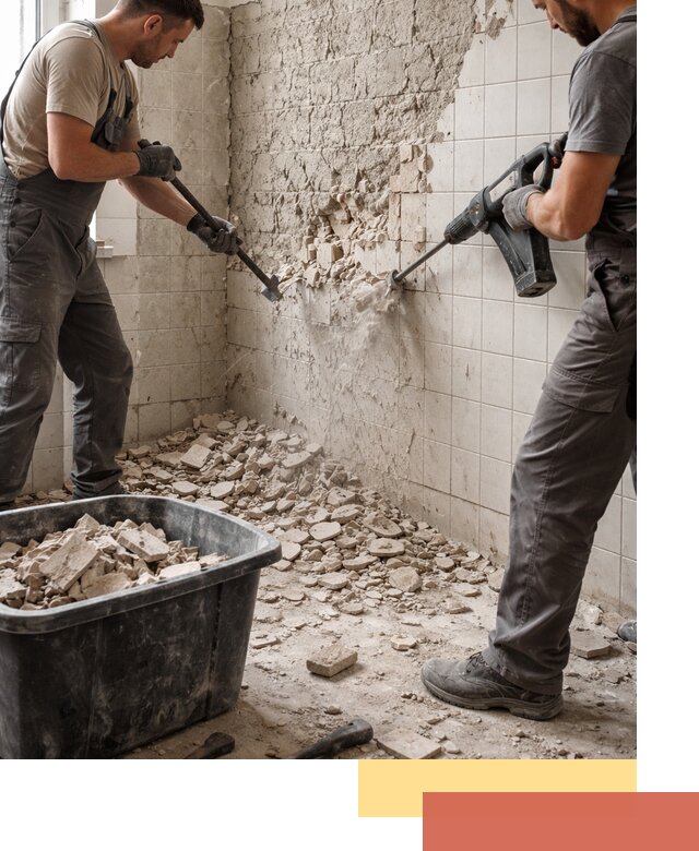 Демонтаж плитки со стен в Северске быстро и аккуратно