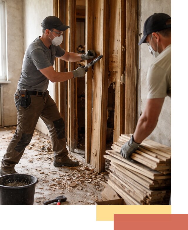 Демонтаж деревянных перегородок в Северске быстро и аккуратно