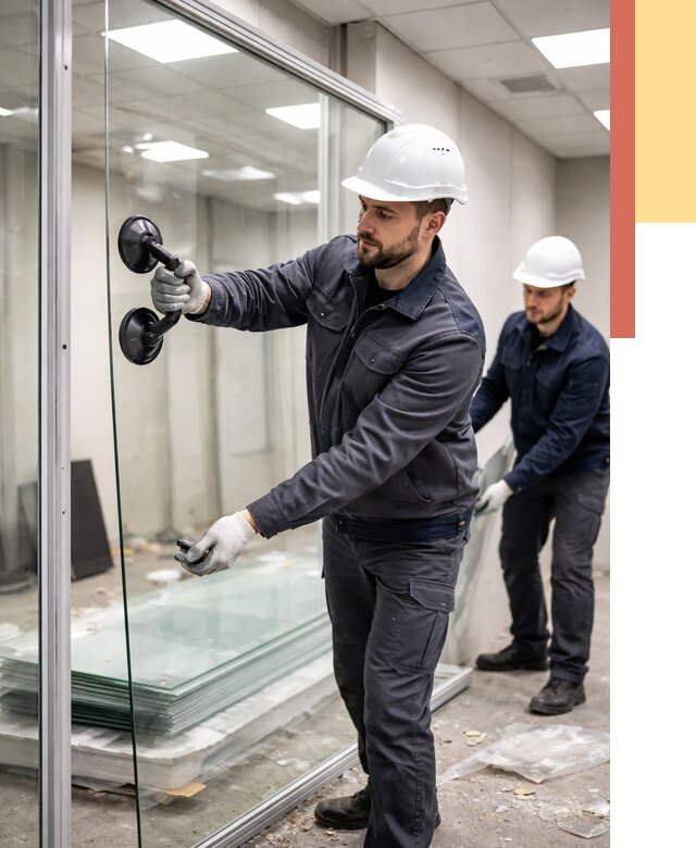 Демонтаж стеклянных перегородок в Северске от 3326 руб. — быстро и недорого | ОТДЕЛОЧНИК-Свк