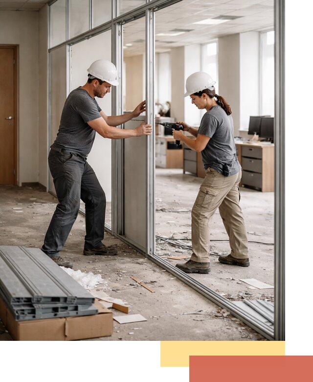 Демонтаж алюминиевых перегородок в Северске быстро и аккуратно