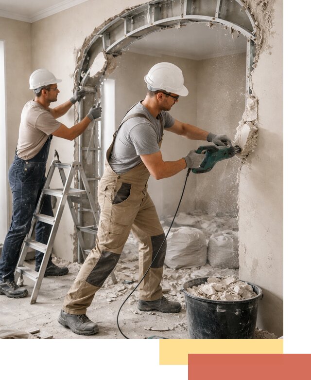 Демонтаж гипсокартонной арки в Северске быстро и аккуратно