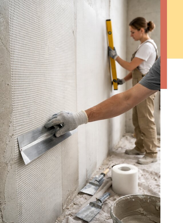 Армирование стен стеклосеткой в Северске от 3326 руб. под ключ | ОТДЕЛОЧНИК-Свк