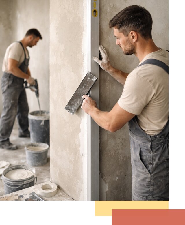 Выведение углов стен в Северске: монтаж и оштукатуривание