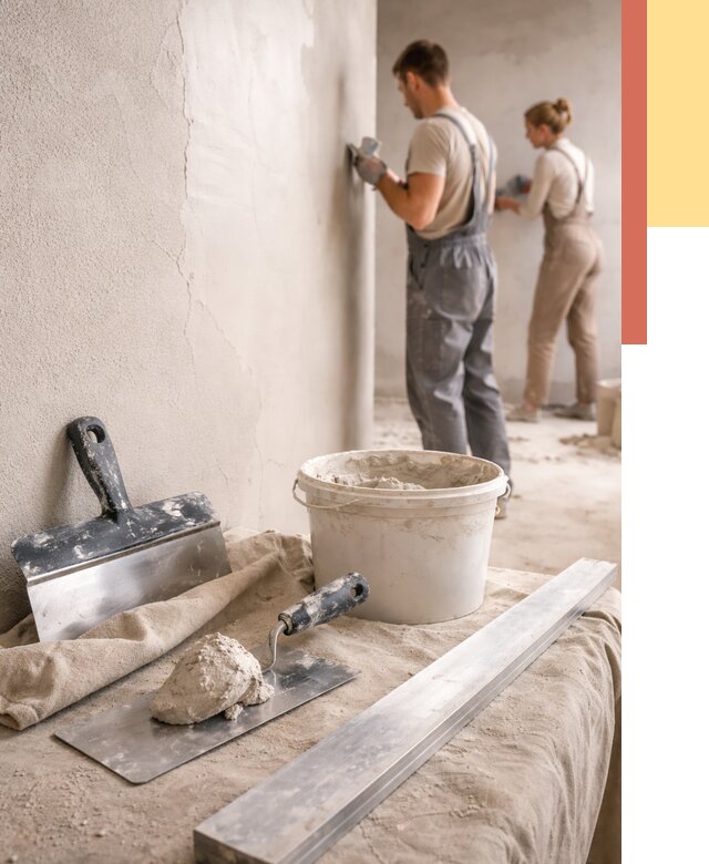 Штукатурка стен гипсовая в Северске от 4678 руб/м2 — быстро и недорого | ОТДЕЛОЧНИК-Свк