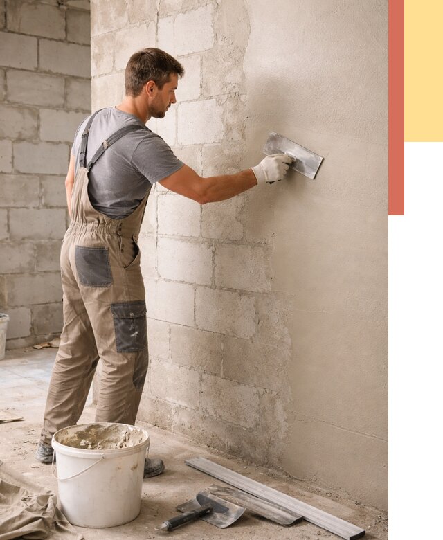 Штукатурка стен из газобетона в Северске от 2183 руб./м2 — быстро и недорого | ОТДЕЛОЧНИК-Свк