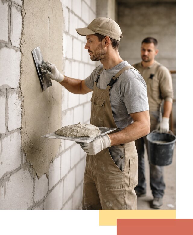 Штукатурка стен из газобетона в Северске под ключ