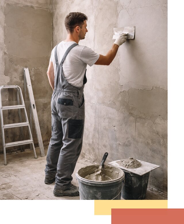 Штукатурка стен в ванной под ключ в Северске