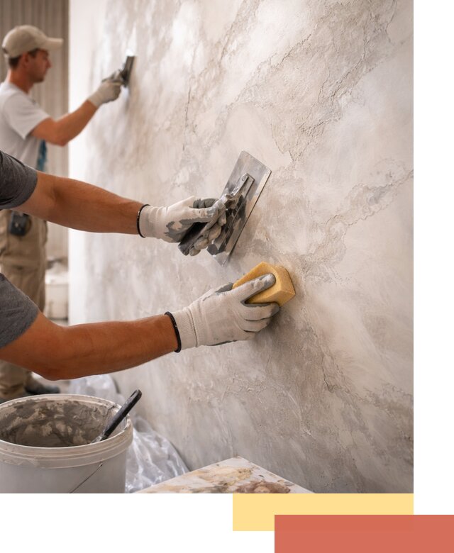 Декоративная штукатурка под мрамор в Северске для стен и потолков