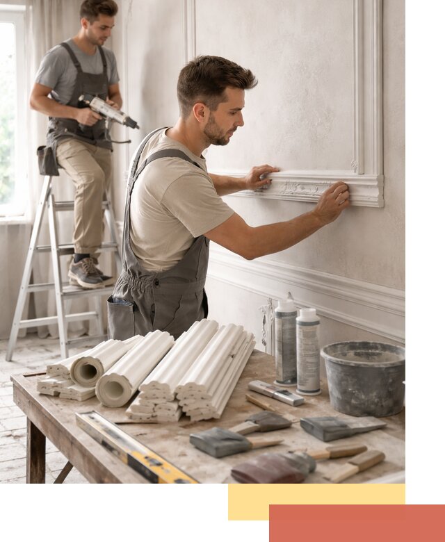 Монтаж лепнины на стены в Северске профессионально и качественно