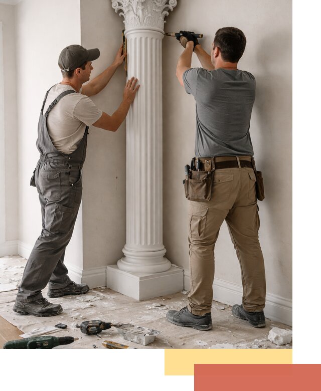 Установка декоративных колонн в Северске под ключ