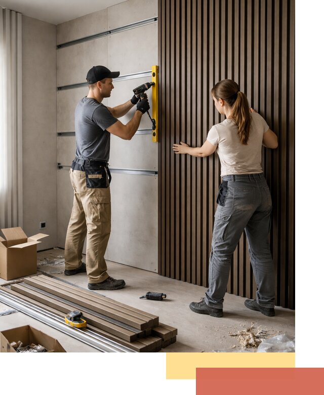 Монтаж реечных панелей на стены в Северске