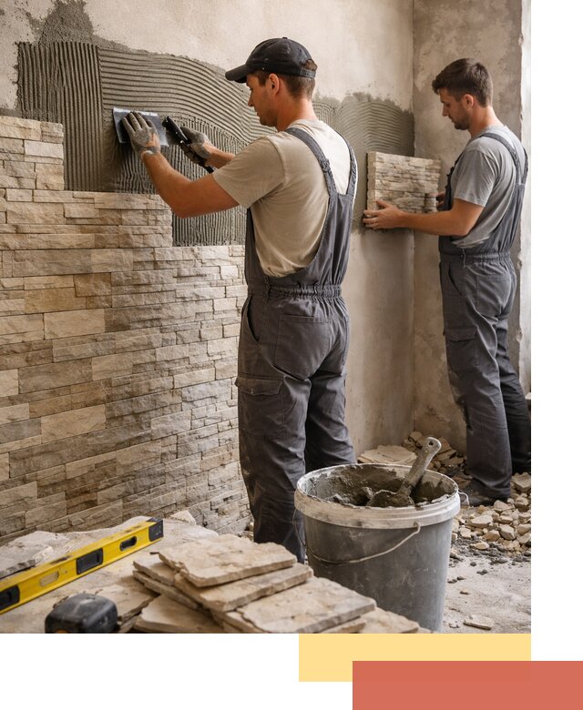 Монтаж искусственного камня в Северске — облицовка стен и фасадов