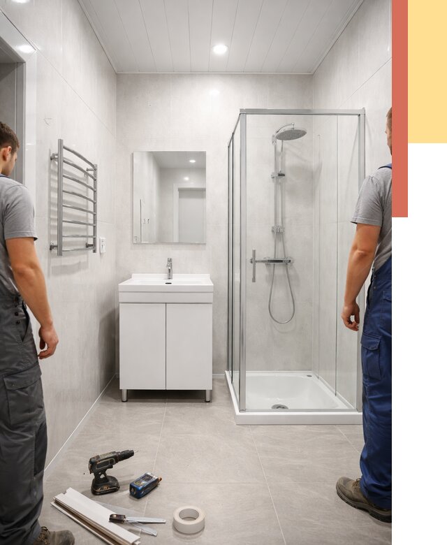 Отделка ванной комнаты панелями ПВХ в Северске от 4678 руб. за м2 | ОТДЕЛОЧНИК-Свк