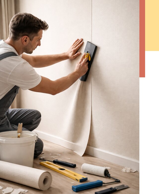 Поклейка виниловых обоев в Северске от 4678 руб. | Быстро и недорого — ОТДЕЛОЧНИК-Свк