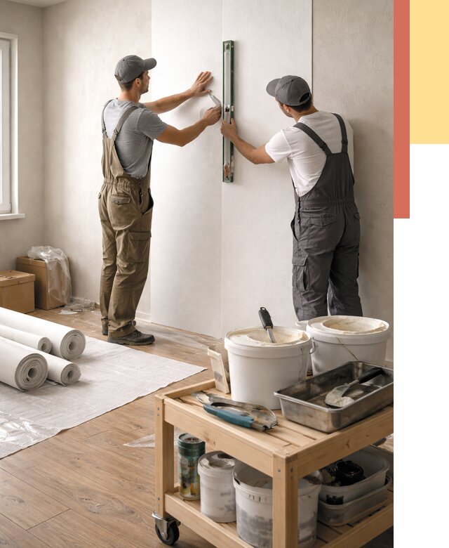 Поклейка стеклообоев в Северске от 6757 руб. за м2 — быстро и недорого | ОТДЕЛОЧНИК-Свк