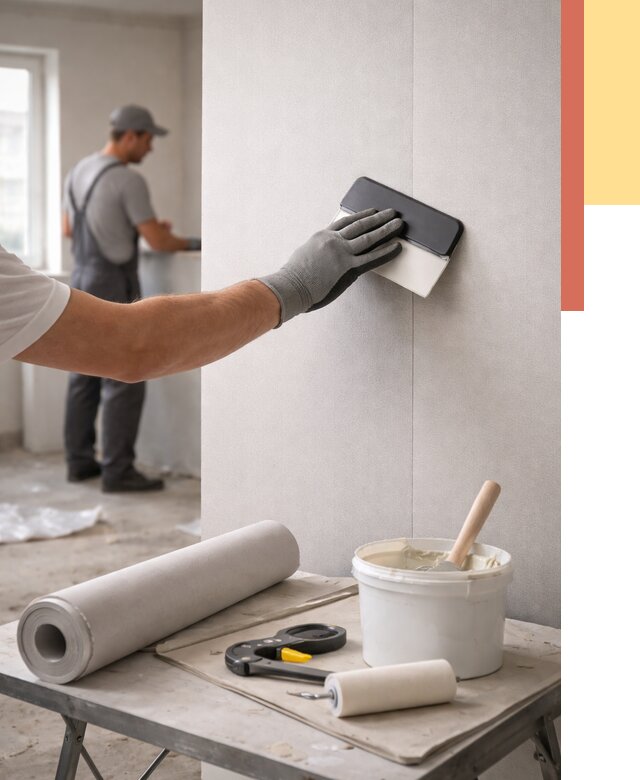 Поклейка обоев под покраску в Северске от 3638 руб. за м2 | ОТДЕЛОЧНИК-Свк