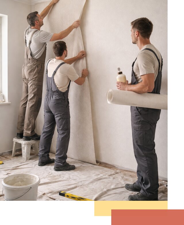 Оклейка стен обоями в Северске — качественно и профессионально