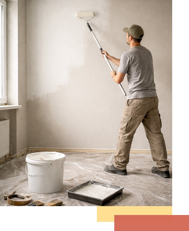 Покраска стен латексной краской в Северске качественно и быстро