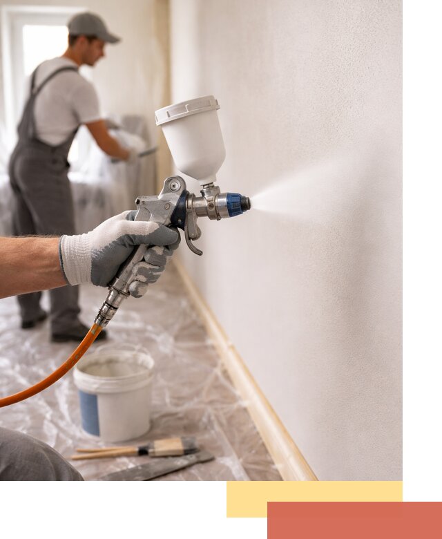 Покраска стен краскопультом в Северске быстро и качественно