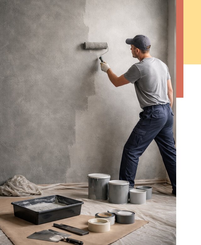 Покраска стен под бетон в Северске от 676 руб. за м2 — быстро и недорого | ОТДЕЛОЧНИК-Свк