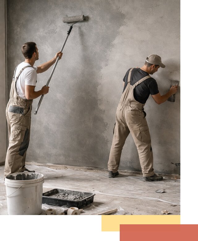 Покраска стен под бетон в Северске профессионально и недорого