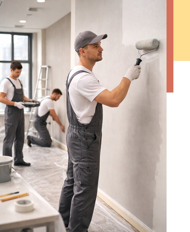 Покраска стен в офисе в Северске от 8836 руб. — быстро и недорого | ОТДЕЛОЧНИК-Свк