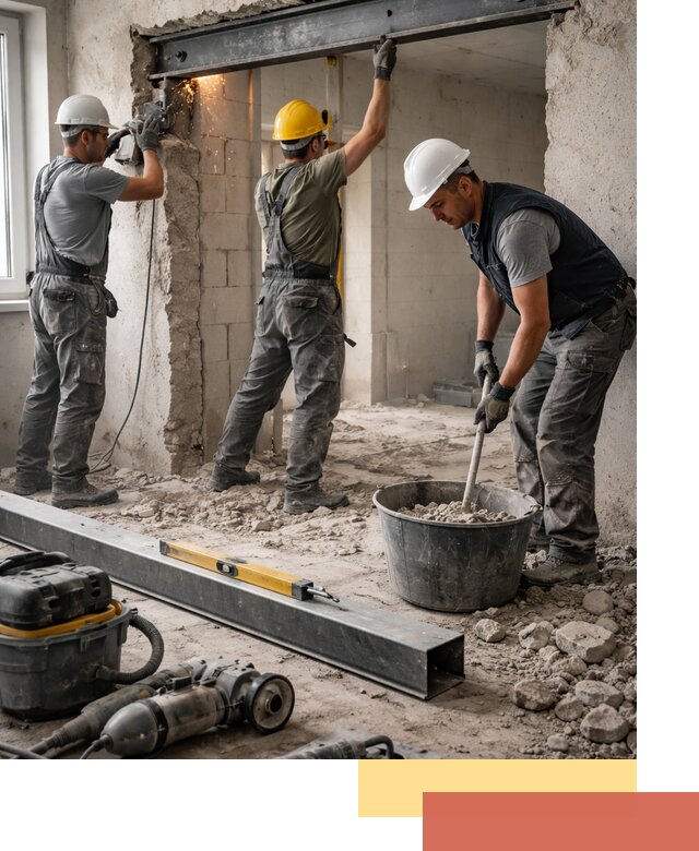 Создание проемов в стенах и несущих конструкциях в Северске