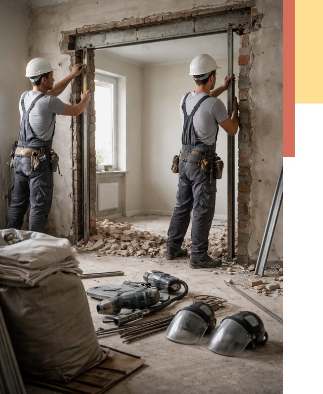 Расширение дверного проема в Северске от 12994 руб. под ключ | ОТДЕЛОЧНИК-Свк