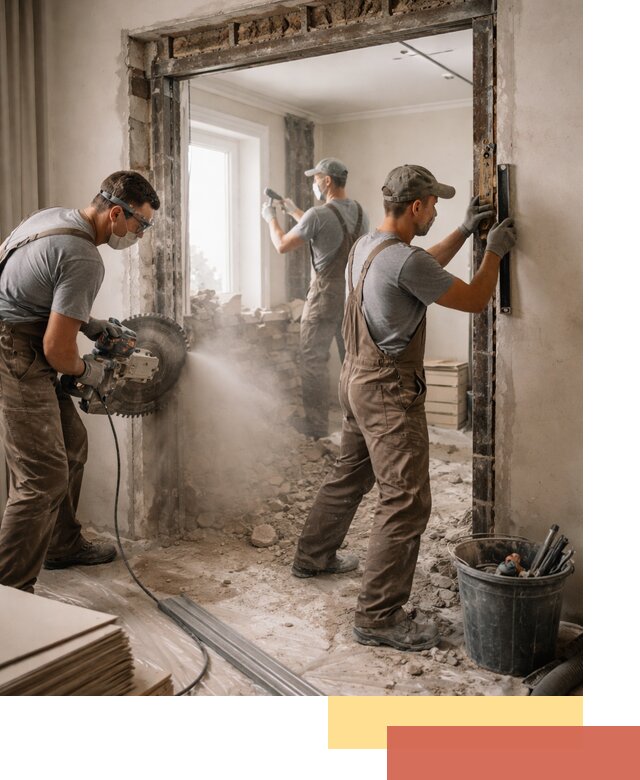 Расширение дверного проема под установку новой двери в Северске