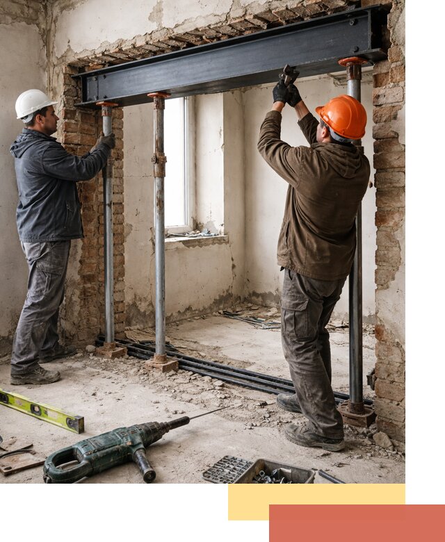 Усиление проема в стене в Северске для расширения и безопасности