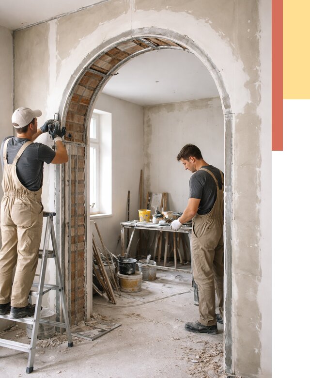 Устройство арочного проема в Северске от 9875 руб. под ключ — быстро и недорого | ОТДЕЛОЧНИК-Свк