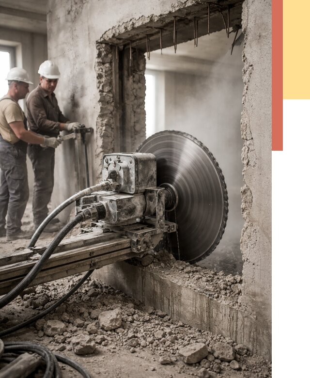 Алмазная резка проемов в Северске от 4678 руб. быстро и недорого | ОТДЕЛОЧНИК-Свк