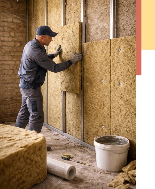 Утепление стен минватой в Северске от 1403 руб./м2 — недорого и быстро | ОТДЕЛОЧНИК-Свк