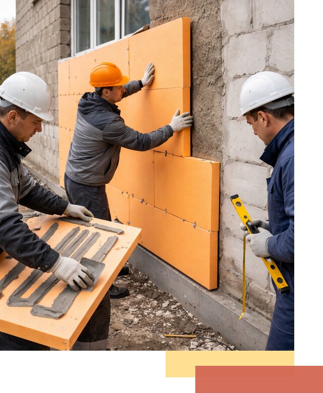 Утепление фасада пеноплексом под ключ в Северске