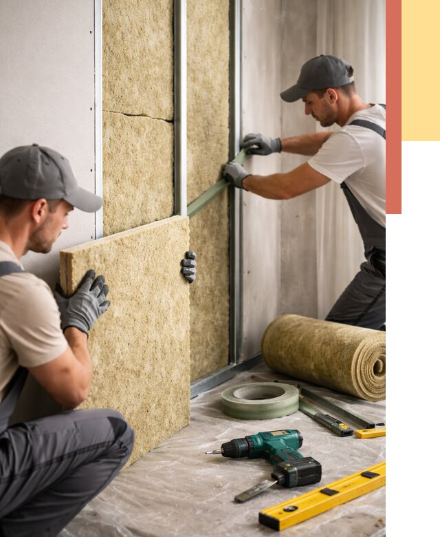 Шумоизоляция стен в Северске под ключ от 1923 руб. | ОТДЕЛОЧНИК-Свк