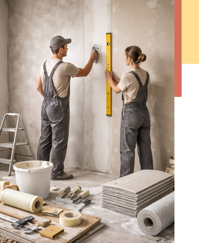 Отделка стен в Северске от 1559 руб/м² — недорого, быстро, под ключ | ОТДЕЛОЧНИК-Свк