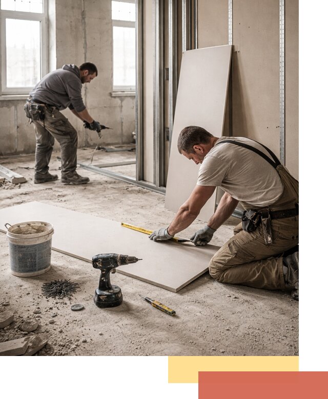 Кладка перегородок из ПГП под ключ в Северске