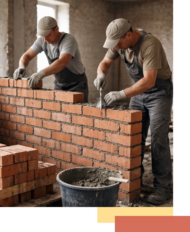 Кладка кирпичных перегородок под ключ в Северске