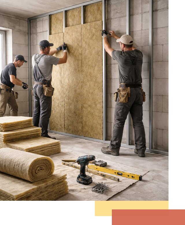 Шумоизоляция перегородок из блоков в Северске — монтаж и защита шумоизоляцией