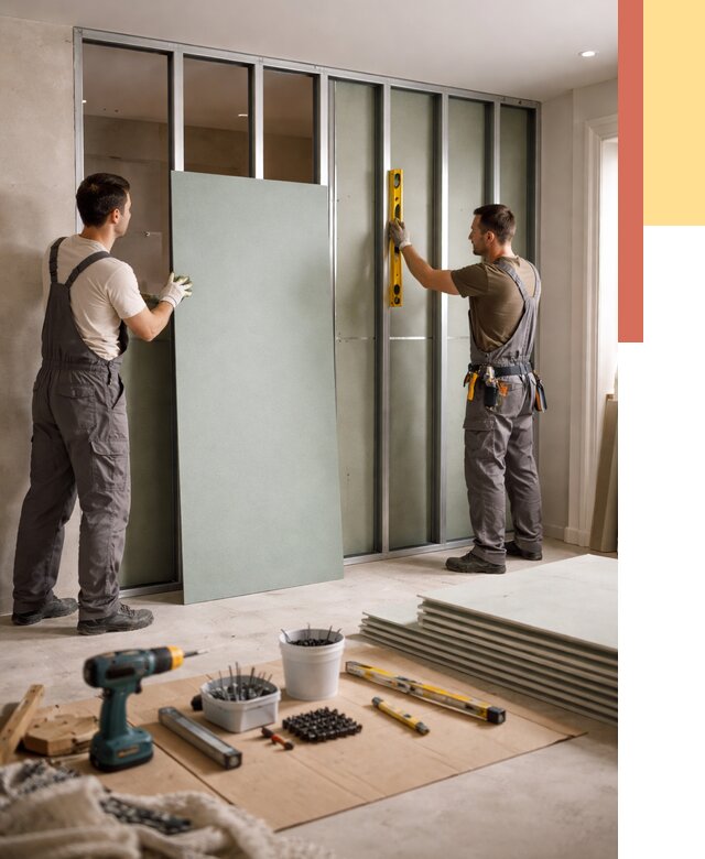 Перегородка из влагостойкого гипсокартона в Северске от 4990 руб. — монтаж под ключ | ОТДЕЛОЧНИК-Свк