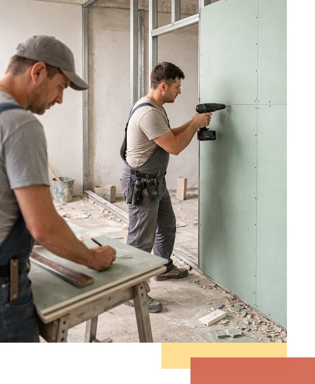 Перегородки из влагостойкого гипсокартона под ключ в Северске