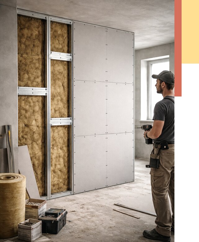 Усиленная перегородка под навеску в Северске от 13306 руб. — монтаж под ключ | ОТДЕЛОЧНИК-Свк