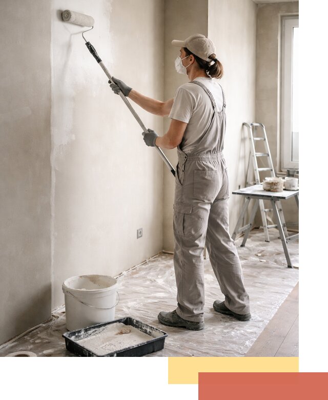 Покраска перегородок из гипсокартона в Северске качественно и недорого