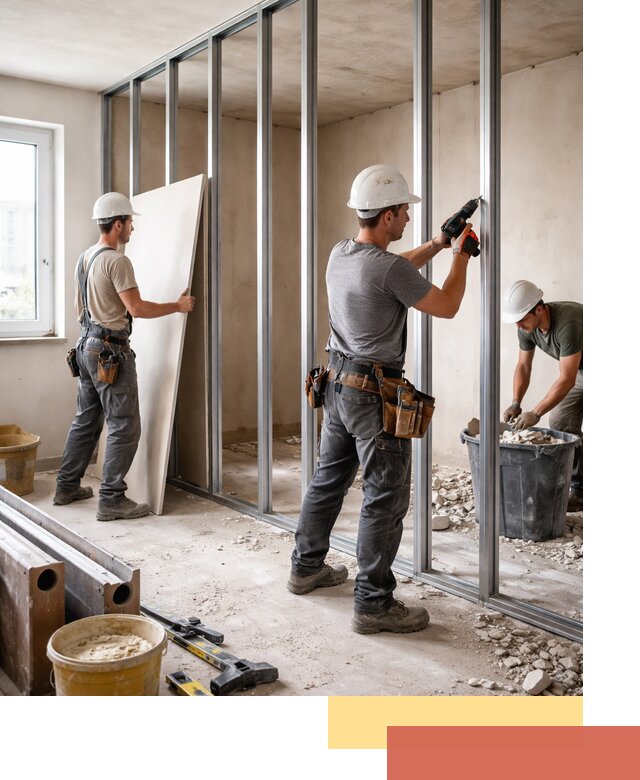 Перенос гипсокартонной перегородки в Северске профессионально и быстро