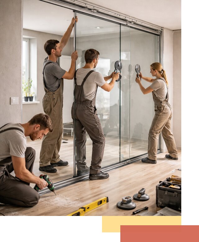 Изготовление стеклянных перегородок на заказ в Северске