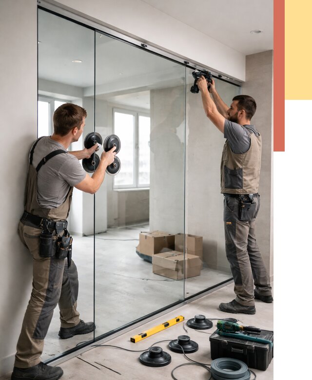 Монтаж стеклянных перегородок в Северске от 6757 руб. | ОТДЕЛОЧНИК-Свк