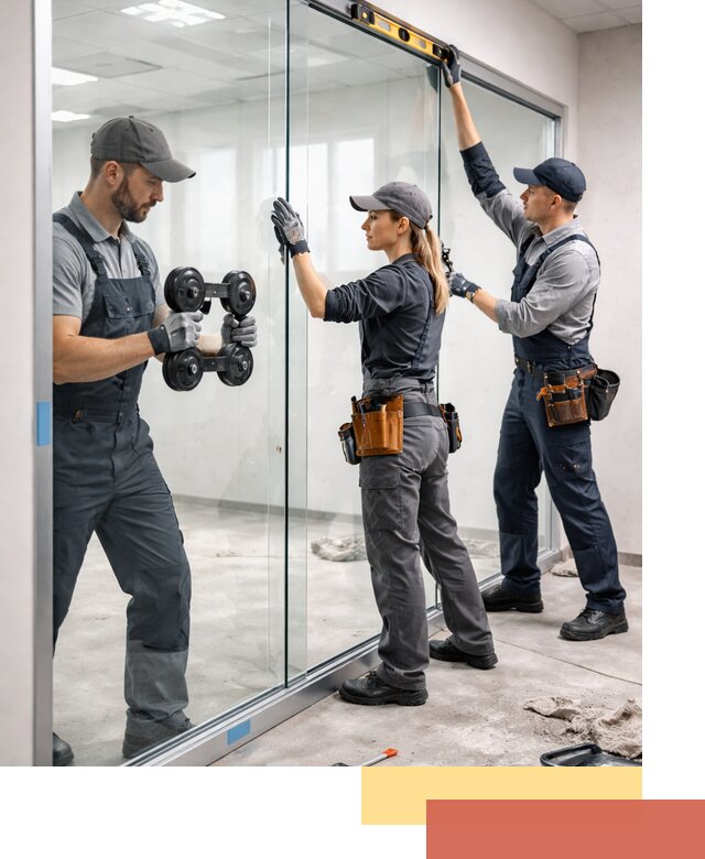 Профессиональный монтаж стеклянных перегородок в Северске