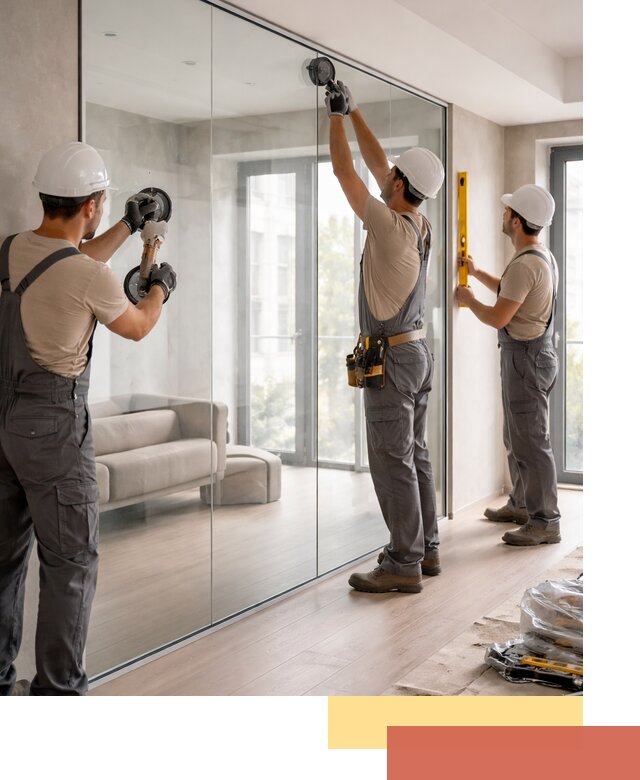 Перегородки из закаленного стекла в Северске для офисов и квартир